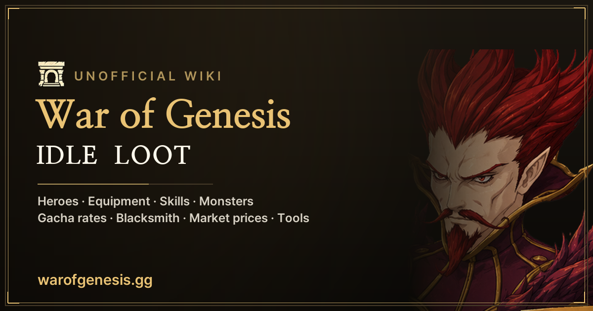 Tree Inventory Formula Market — War of Genesis: Idle Loot Wiki